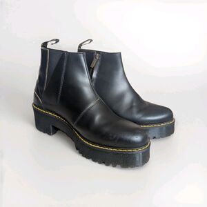 Dr. Martens Rometty Chelsea Boots US 11 Black Burnished Leather Women’s NEW